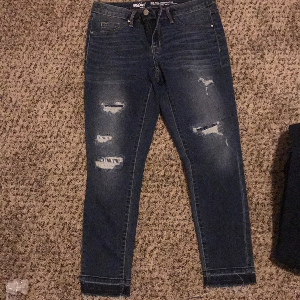 Denim crop jegging